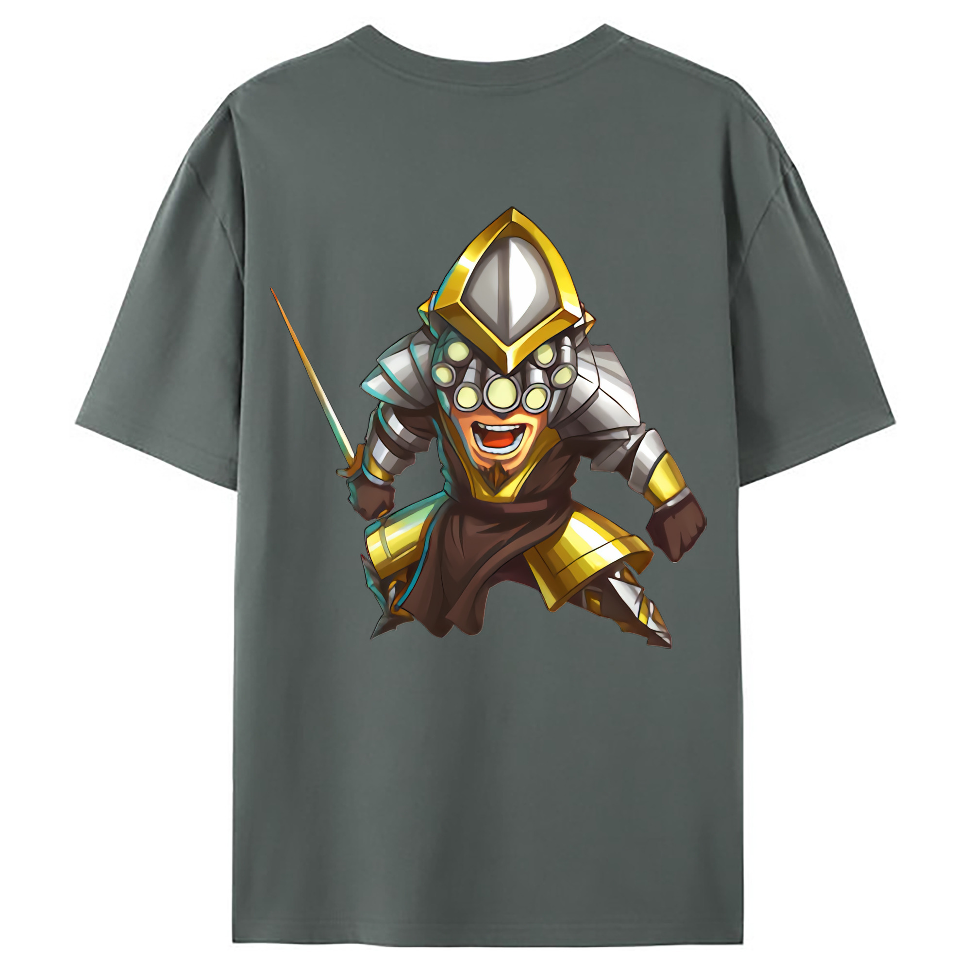 （画像用） リーグ・オブ・レジェンド League of Legends LOL 綿100％ メンズ半袖Tシャツ（バックプリント） 通気性